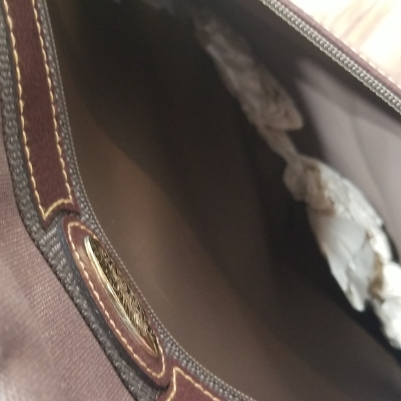 VINTAGE Brown Canvas Carry-on Travel Luggage Bag - Picture 6 of 15